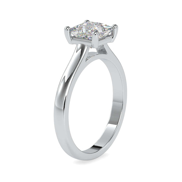 Palaksh Jewelry Women's Princess Cut Colorless Moissanite Diamond  Engagement Ring